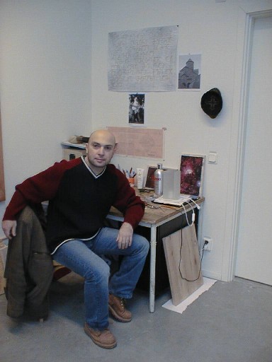 Lasha Matiashvili in his studio